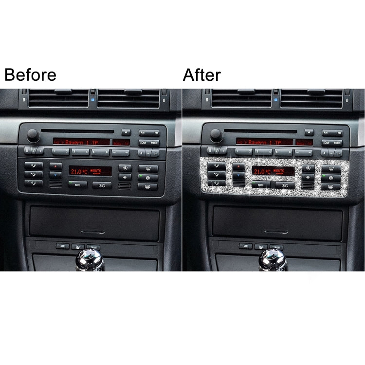 Car Center Control Panel Lower Diamond Decoration Sticker, Left and Right Drive ÎҵÄÉ̵ê