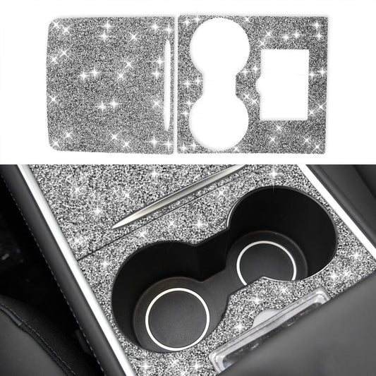 For Tesla Model 3 Car Center Control Panel with Hole Diamond Sticker,Left and Right Drive Universal ÎҵÄÉ̵ê