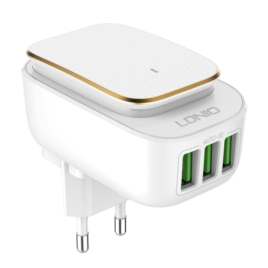 LDNIO A3305 3.4A 3 USB Interfaces Travel Charger Mobile Phone Charger, Support Touch LED Night Light, EU Plug, My Store