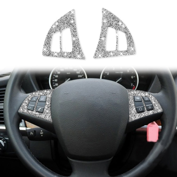 For BMW X5 E70 2008-2013 2pcs Car Steering Wheel Buttons Diamond Decoration Sticker ÎҵÄÉ̵ê