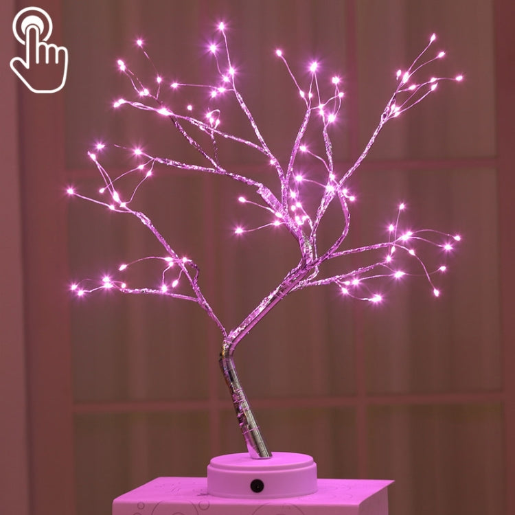 36 LEDs Pearl Tree Copper Wire Table Lamp Creative Decoration Touch Control Night Light (Warm White Light)-Reluova