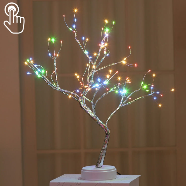 36 LEDs Pearl Tree Copper Wire Table Lamp Creative Decoration Touch Control Night Light (Warm White Light)