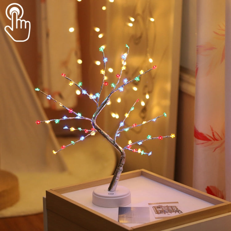 36 LEDs Pearl Tree Copper Wire Table Lamp Creative Decoration Touch Control Night Light (Warm White Light)