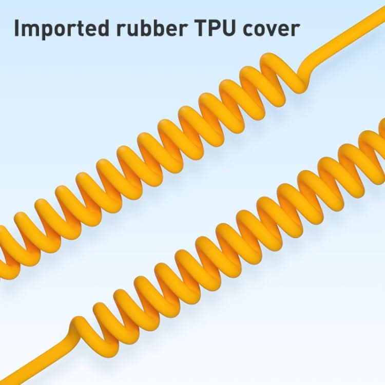 XJ-U101 USB-C / Type-C to 8 Pin Spring Charging Data Cable, Length: 1.5m