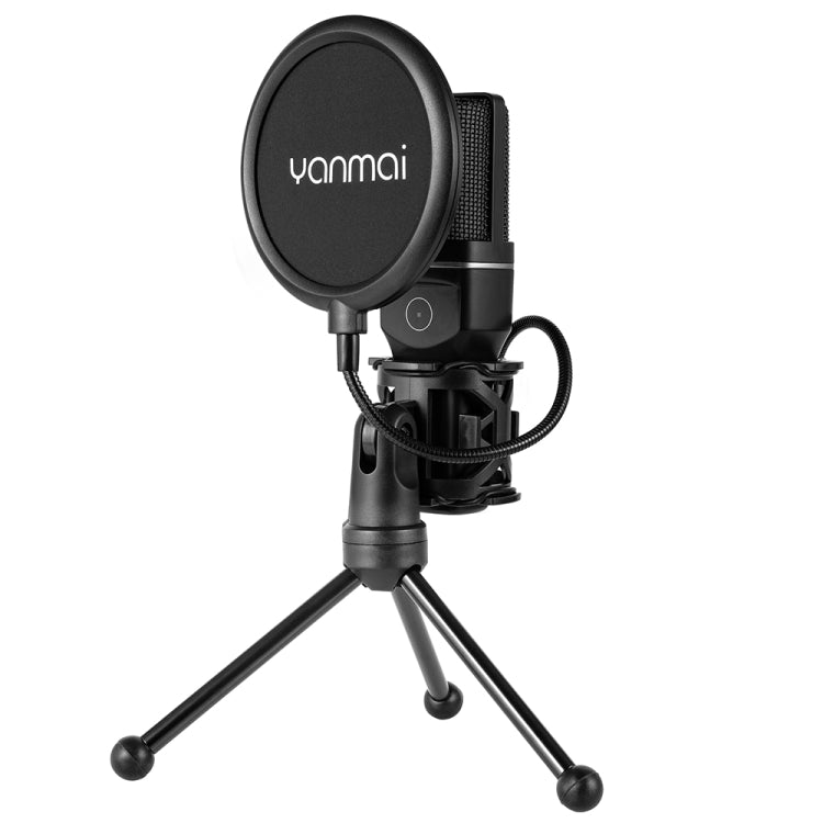 Yanmai SF-777W 2.4G Wireless Gaming Desktop Microphone with RGB Light & Blowout Net