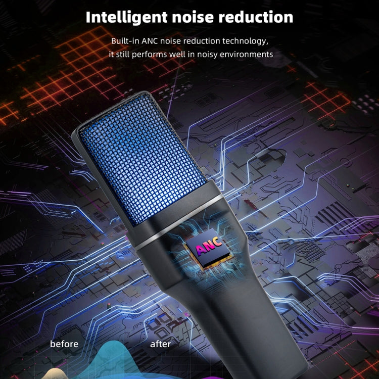 Yanmai SF-777W 2.4G Wireless Gaming Desktop Microphone with RGB Light & Blowout Net Reluova