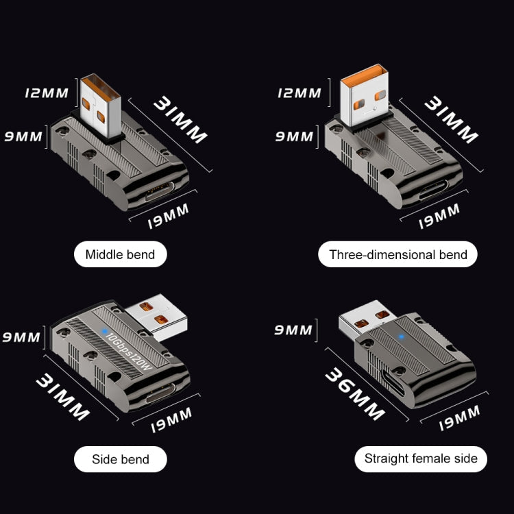 120W USB 3.1 Gen2 to Type-C 10Gbps Mechanical Adapter