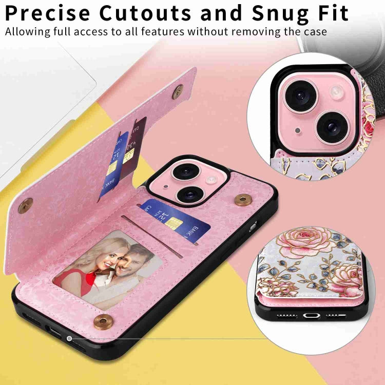 Printed Double Buckle RFID Anti-theft Phone Case, Series 3