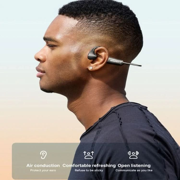 AWEI A896BL Air Conduction Sports Bluetooth Earphones Support TF Card