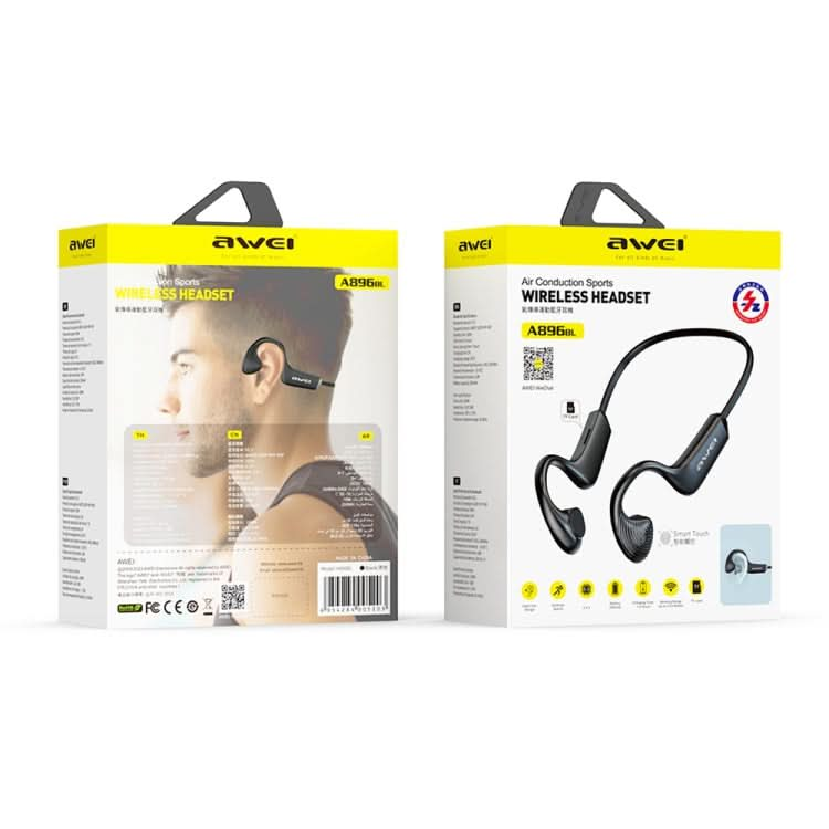 AWEI A896BL Air Conduction Sports Bluetooth Earphones Support TF Card