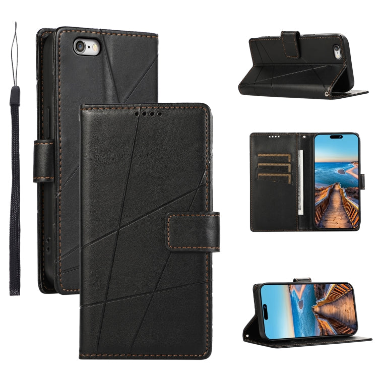 PU Genuine Leather Texture Embossed Line Phone Case, Series 3