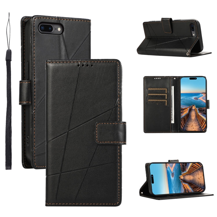 PU Genuine Leather Texture Embossed Line Phone Case, Series 1