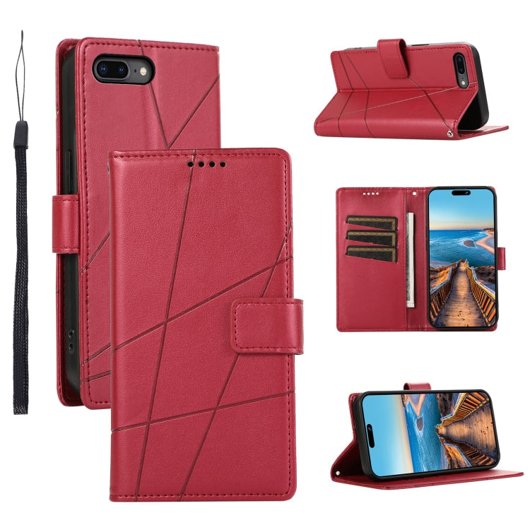 PU Genuine Leather Texture Embossed Line Phone Case, Series 1