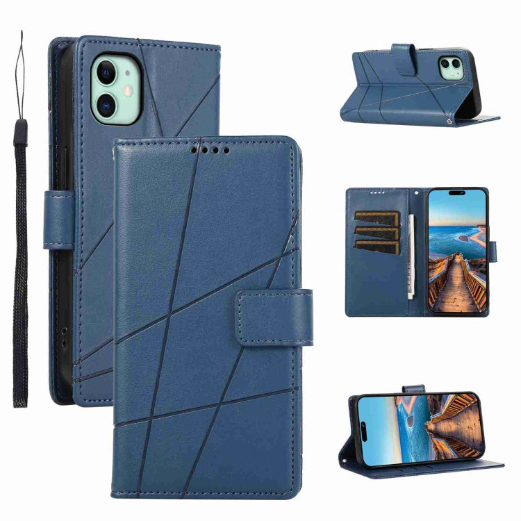 PU Genuine Leather Texture Embossed Line Phone Case, Series 1