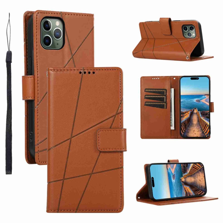 PU Genuine Leather Texture Embossed Line Phone Case, Series 5