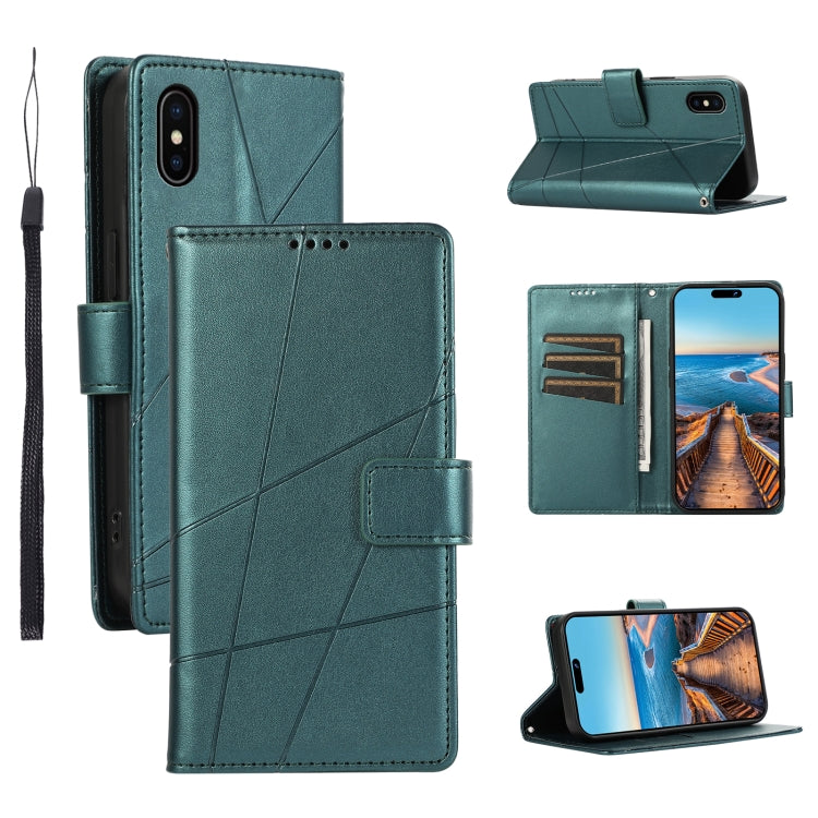 PU Genuine Leather Texture Embossed Line Phone Case, Series 4