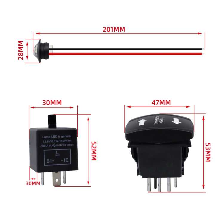 ATV UTV Turn Signal Light Horn Fuse Relay Kit