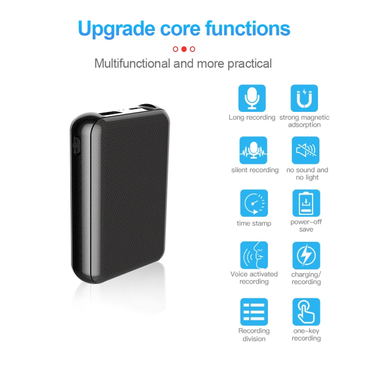 JNN Q75 Magnetic Power Bank Smart Voice Recorder