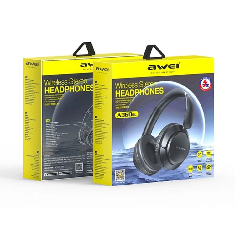 AWEI A360BL Foldable Wireless Bluetooth Gaming Headset