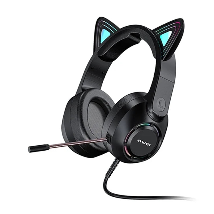 AWEI GM-9 Cat Ear Colorful Light Wired Gaming Headset with Mic My Store