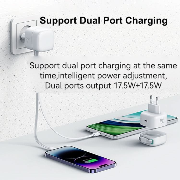 USAMS US-CC202 SMF Series PD35W Dual Type-C Port GaN Fast Charger