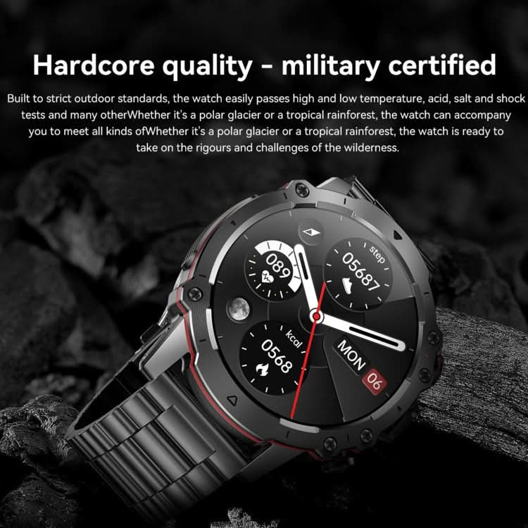 AK56 IP67 BT5.1 1.43inch Smart Watch Support Voice Call / Health Monitoring