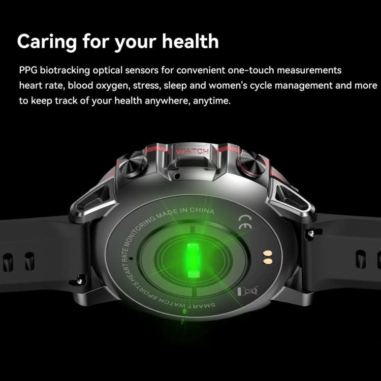 AK56 IP67 BT5.1 1.43inch Smart Watch Support Voice Call / Health Monitoring