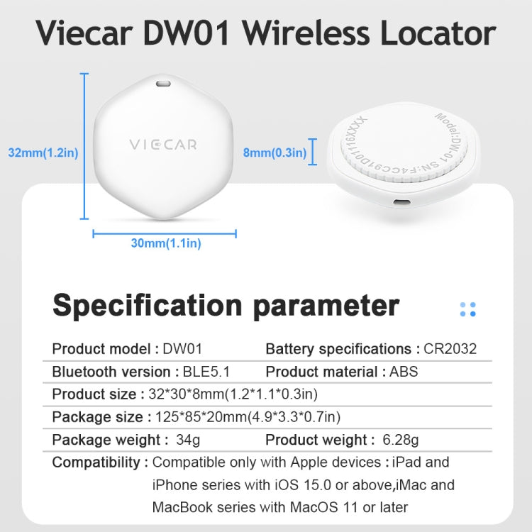 VIECAR DW01 Car Key Anti-lost Detection Wireless Location Tracker ÎҵÄÉ̵ê