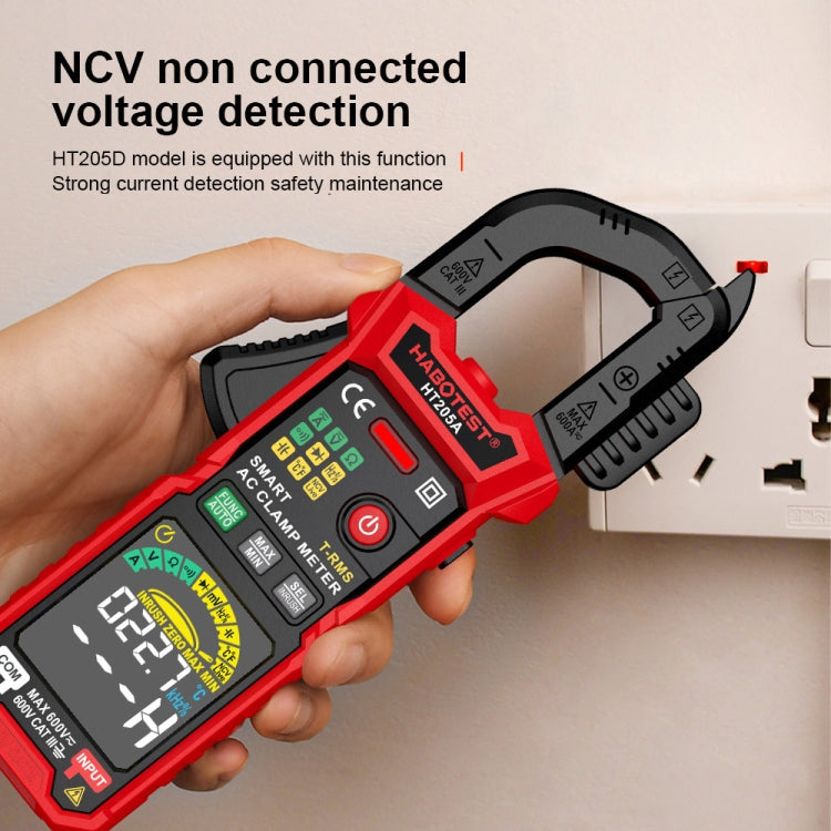 HABOTEST HT205A Multifunctional Intelligent Burn-proof Clamp Multimeter Reluova