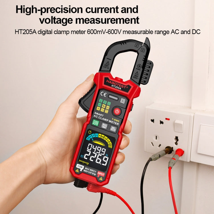 HABOTEST HT205A Multifunctional Intelligent Burn-proof Clamp Multimeter Reluova