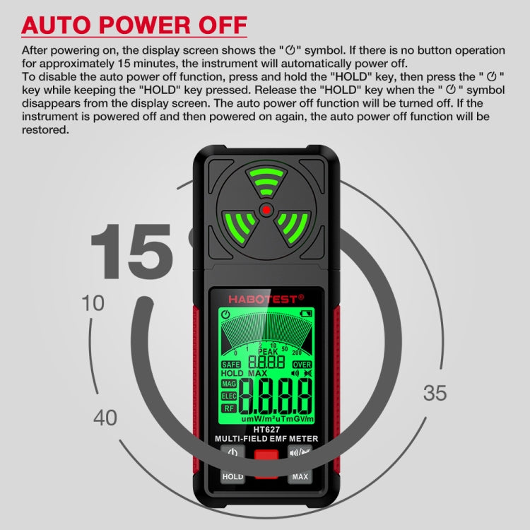 HABOTEST HT627 Electromagnetic Radiation Detector