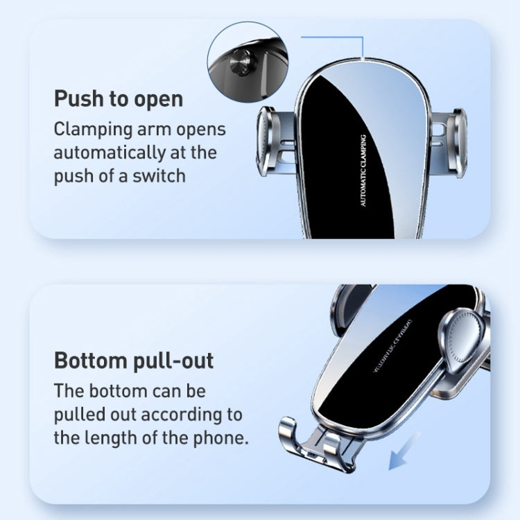 D6 Mechanical Locking Wireless Fast Charging Air Outlet Car Holder ÎҵÄÉ̵ê