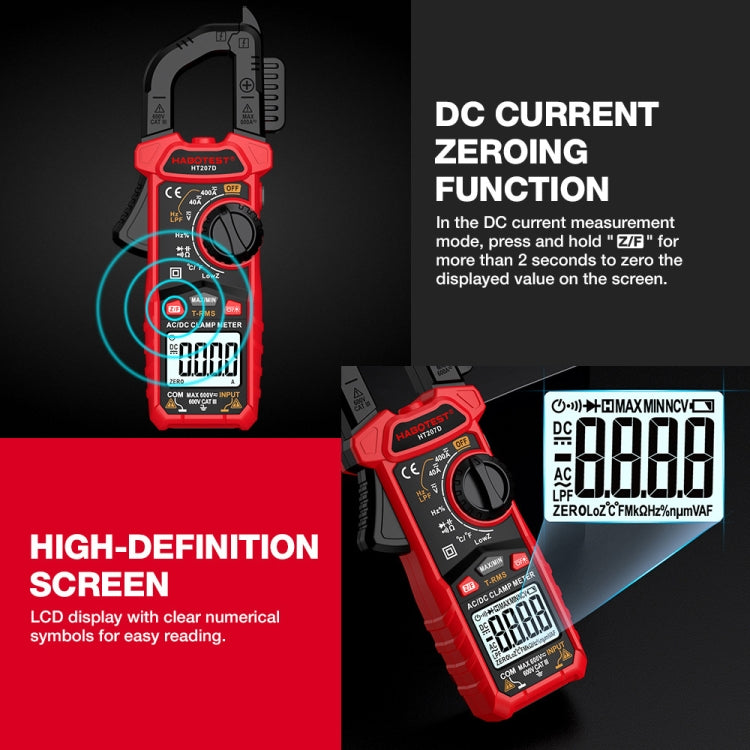 HABOTEST HT207A Multifunctional Digital Clamp Multimeter Reluova