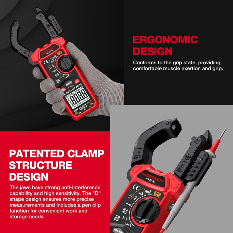 HABOTEST HT207A Multifunctional Digital Clamp Multimeter Reluova