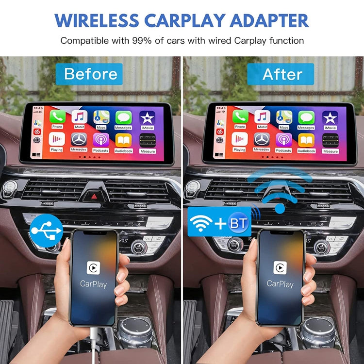 USB + USB-C / Type-C Wired to Wireless Carplay Adapter ÎҵÄÉ̵ê