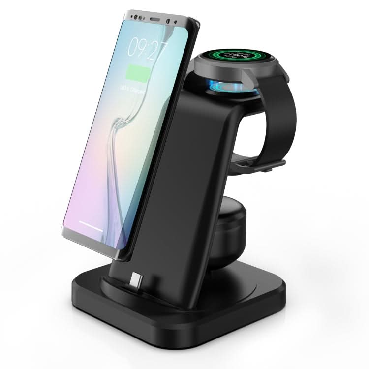 For Type-C Mobile Phones & Earphones / Samsung Watch Series 4 in 1 Wireless Charger Holder