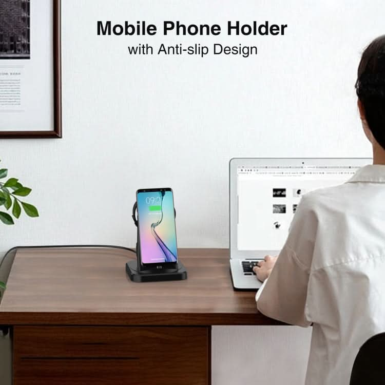 For Type-C Mobile Phones & Earphones / Samsung Watch Series 4 in 1 Wireless Charger Holder