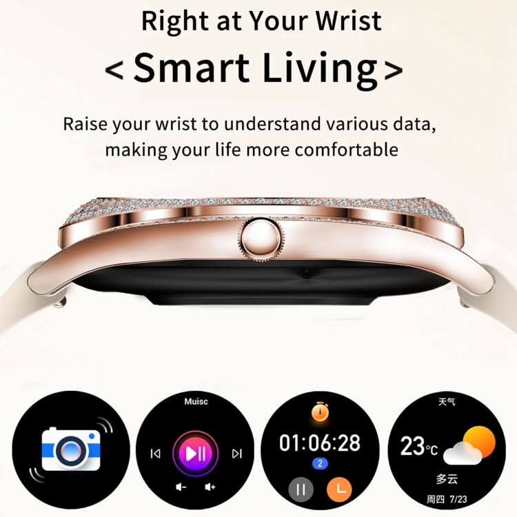 V66 1.28inch BT5.0 Smart Watch Support Heart Rate/ Sleep Detection