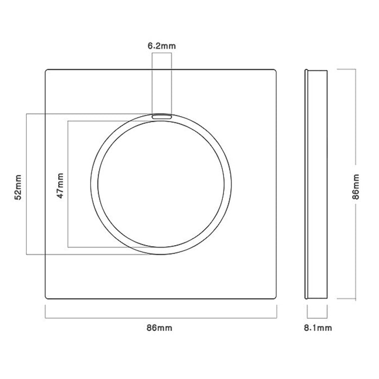 86mm Gray Aluminum Wire Drawing LED Switch Panel