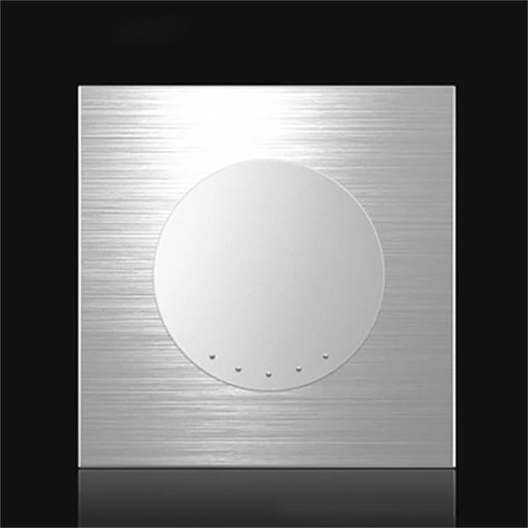 86mm Gray Aluminum Wire Drawing LED Switch Panel Reluova