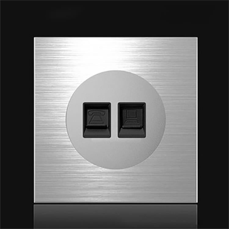 86mm Gray Aluminum Wire Drawing LED Switch Panel