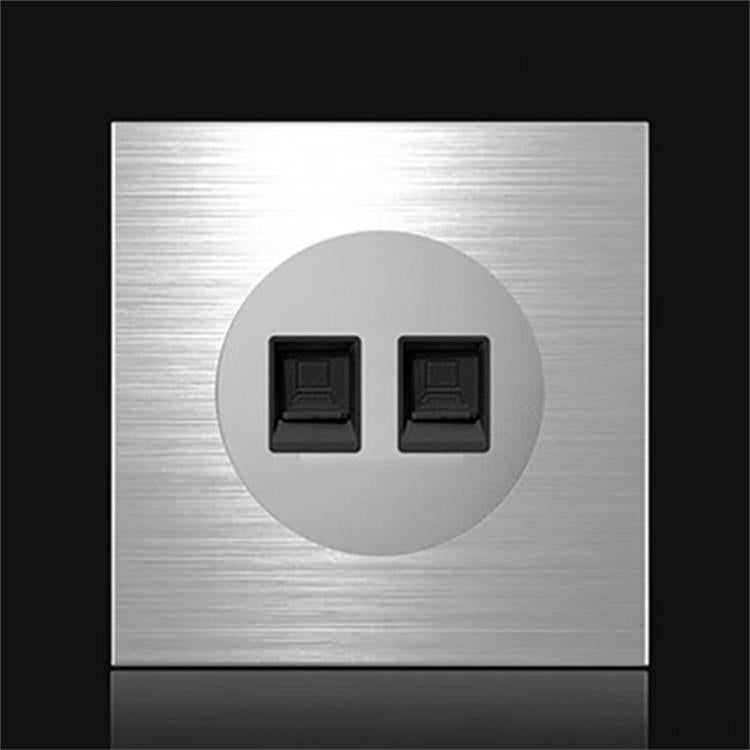 86mm Gray Aluminum Wire Drawing LED Switch Panel Reluova