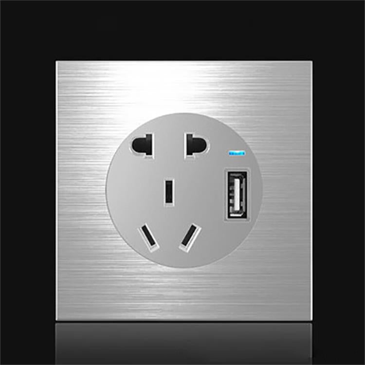 86mm Gray Aluminum Wire Drawing LED Switch Panel Reluova