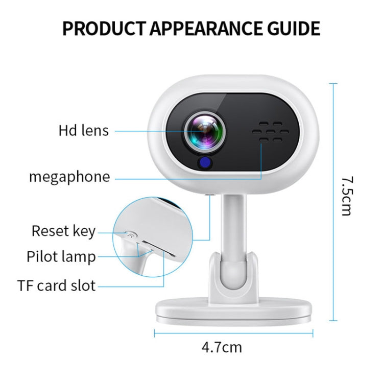 A4 1080P HD WiFi Smart Surveillance Camera Support Two-way Voice & Infrared Night Vision-Reluova