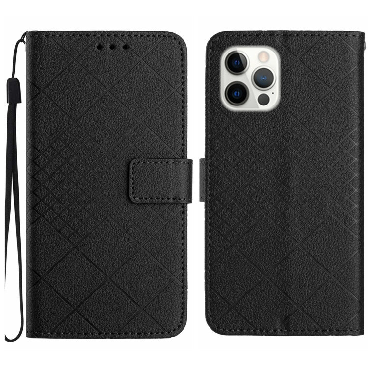 Rhombic Grid Texture Leather Phone Case, Series 2