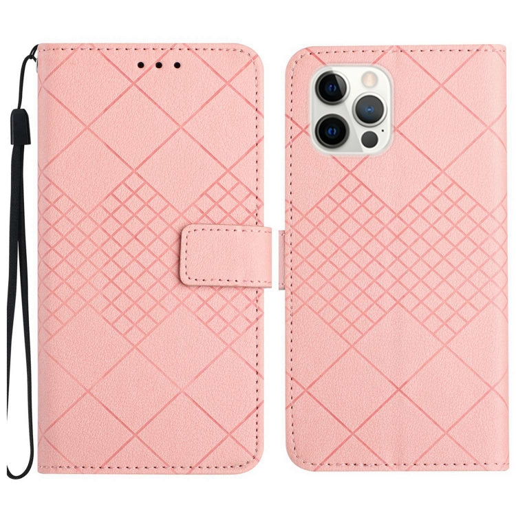 Rhombic Grid Texture Leather Phone Case, Series 2