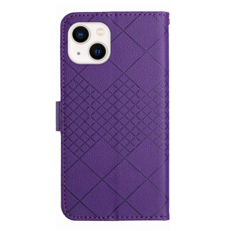 Rhombic Grid Texture Leather Phone Case, Series 2