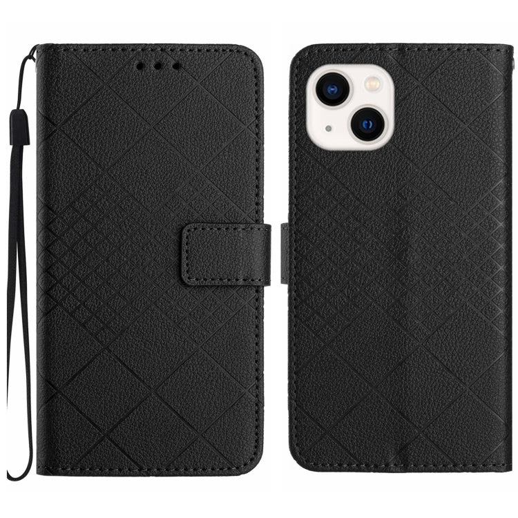 Rhombic Grid Texture Leather Phone Case, Series 2