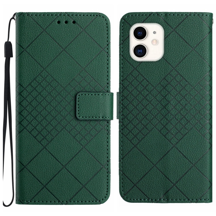 Rhombic Grid Texture Leather Phone Case, Series 3