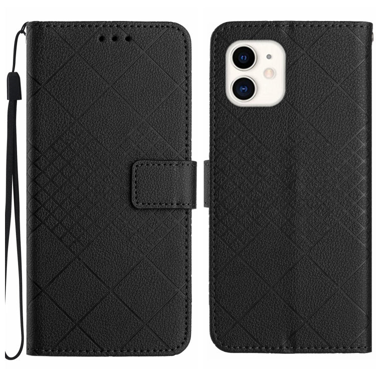 Rhombic Grid Texture Leather Phone Case, Series 3